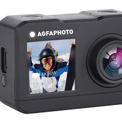 AGFA PHOTO Realimove AC7000 – Caméra 
d’Action Numérique étanche 30m (True 2.7K, 16MP, Double 
écran LCD, Batterie Lithium, 10 Accessoires inclus, Wifi) Noir