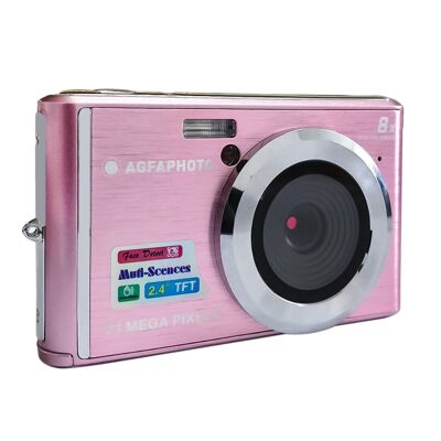"AGFA PHOTO Realishot DC5200 - Camera
Compact Digital Photo (21 MP, 2.4’’ LCD,
8x Digital Zoom, Lithium Battery) Pink
"