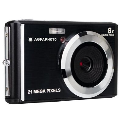 "AGFA PHOTO Realishot DC5200 - Camera
 Compact Digital (21 MP, 2.4’’ LCD,
8x Digital Zoom, Lithium Battery) Black
"