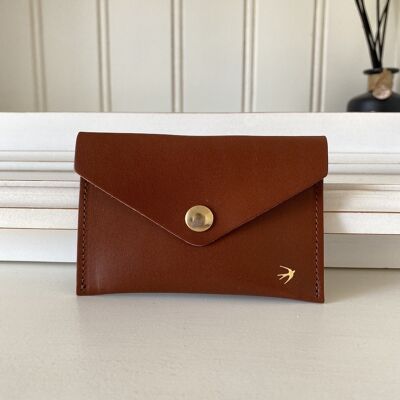 Suzanne leather card holder - Cognac