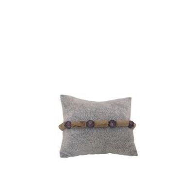 Hazel wood and Amethyst minerals bracelet