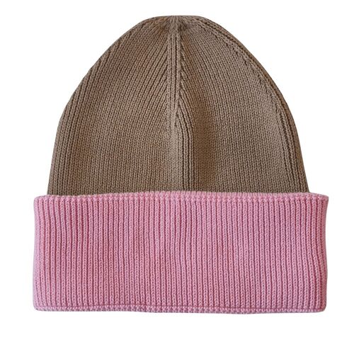 HAT COTTON COLOR BLOCKING DUNE HEM IN PINK VA002_13