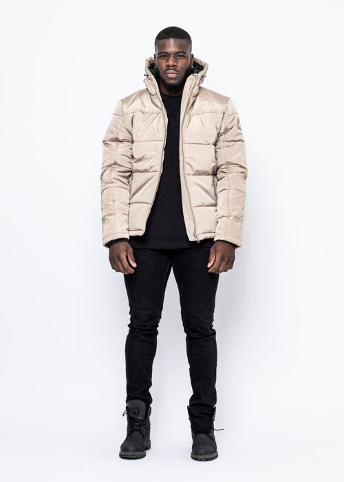 Beige down jacket