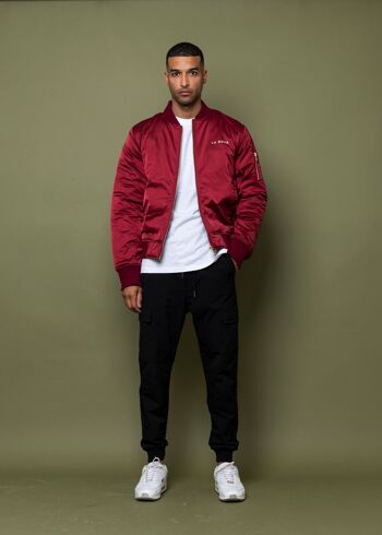 LA ROSA 'RIDE OR DIE' BOMBER BORDEAUX 1