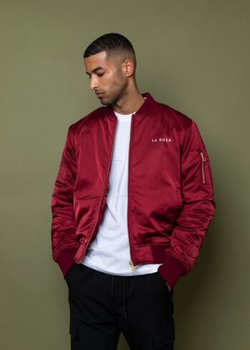 LA ROSA 'RIDE OR DIE' BOMBER BORDEAUX 9