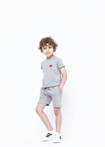 COMBINAISON D'ÉTÉ ENFANT GRIS (SHORT, COL ROND ET TEE) 5