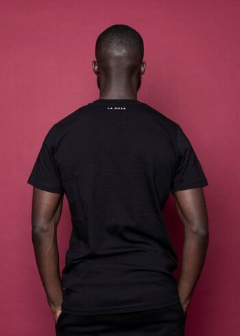 T-shirt mi-long en velours noir 4