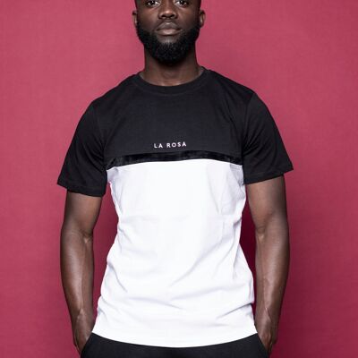 T-shirt a taglio medio nero/bianco