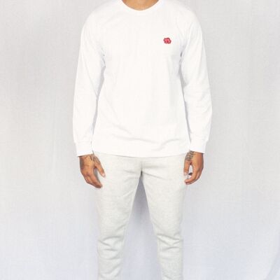 White Rose Long Sleeve Tee