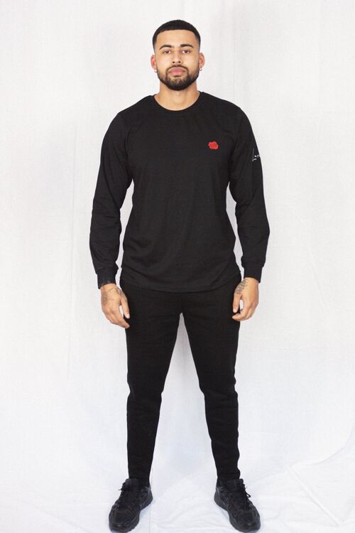 Black Rose Long Sleeve Tee