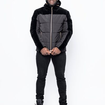 Black Velvet Down Jacket