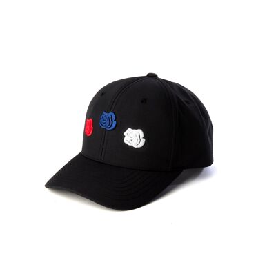 Black Triple Rose Cap