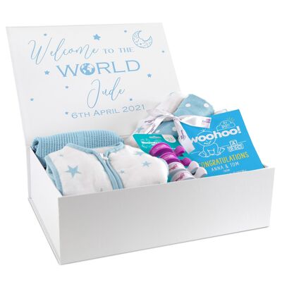 Welcome to the World Newborn Gift Box -Baby Blue