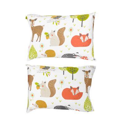 Woodland Animals - Pair of Pillowcases