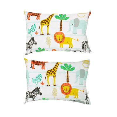 Safari Animals - Pair of Pillowcases