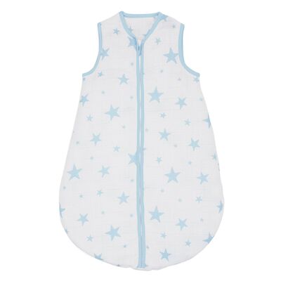 Blue Stars  Organic Cotton Baby Sleep Bag - 2.5 Tog - 6 to 18 Months
