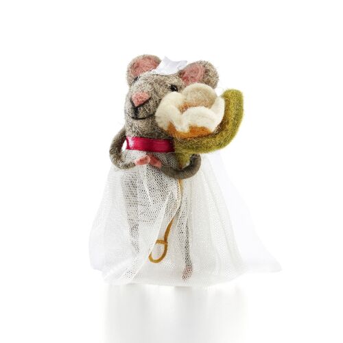 Felted Bride Mouse - by Sew Heart Felt
