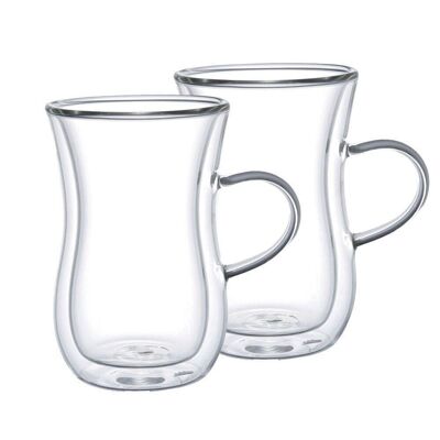 Set de 2 tasses a the double paroi avec anse