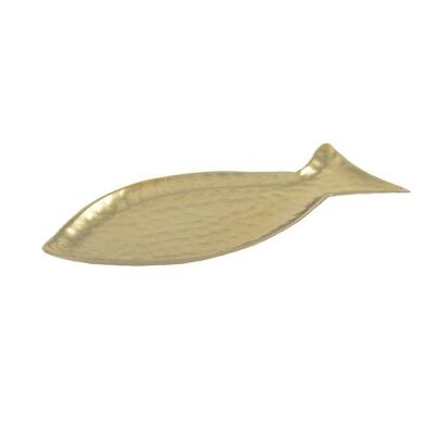 GOLD HAMMERED FISH CUP 24.5CM