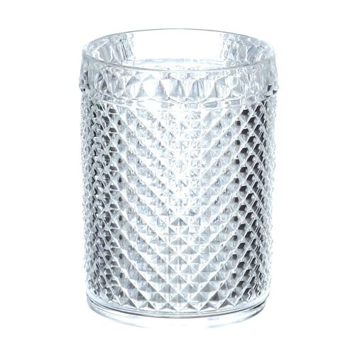 VERRES A EAU ACRYLIQUE TRANSPARENT DIAMANT - LOT DE 6