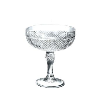 COUPE A GLACE EN ACRYLIQUE TRANSPARENT DIAMANT 850ML 1