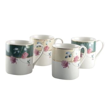 Set de 4 mugs floral 1