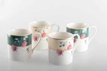 Set de 4 mugs floral 2