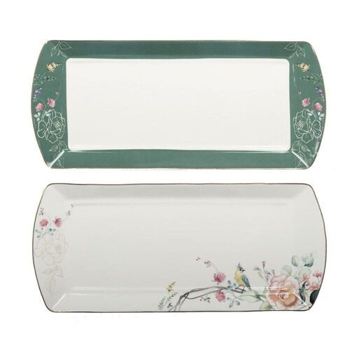 Set de 2 plateaux foral 29x13cm