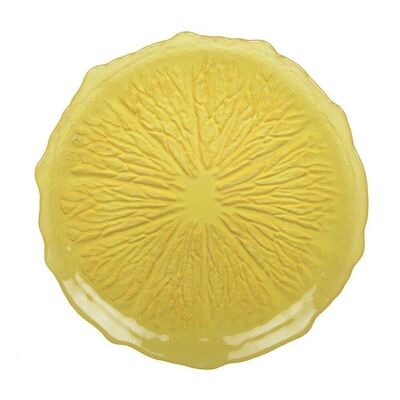 YELLOW PRESENTATION PLATE 34CM - LEMON