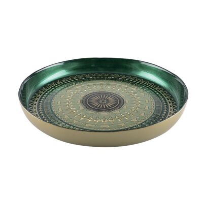 Green and black tray 34.5cm