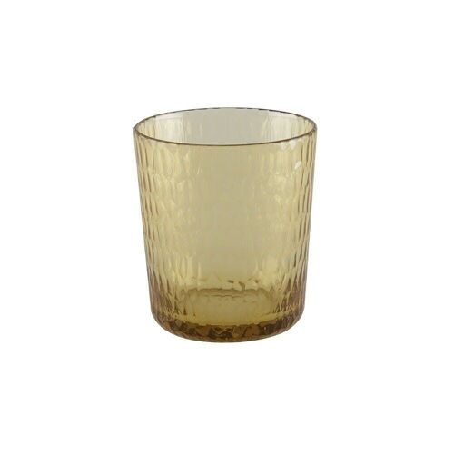 Verres a eau jaune acrylique - lot de 6