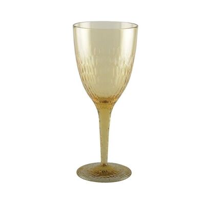 Verres a vin jaune acrylique - lot de 6