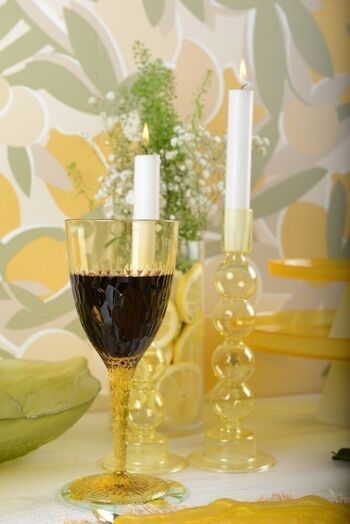 Verres a vin jaune acrylique - lot de 6 2