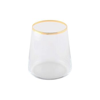 Verres a eau avec bord dore 10cm - lot de 6 1