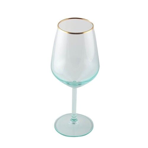 Verres a vin vert et jaune - lot de 4