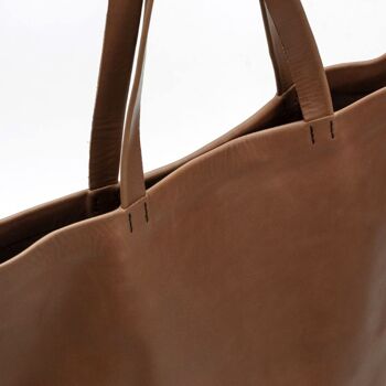 Sac "Tote" en cuir - Camel 3