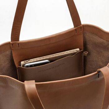 Sac "Tote" en cuir - Camel 4