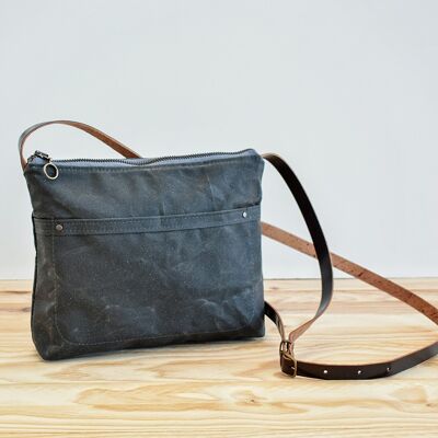 FOREST GREEN WAXED MINI BAG