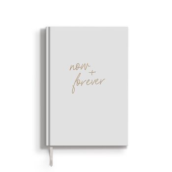 Carnet "now+forever", A5, Blanc/Or 1