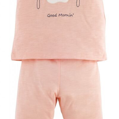 Pyjama bébé fille - Good mornin, en rose