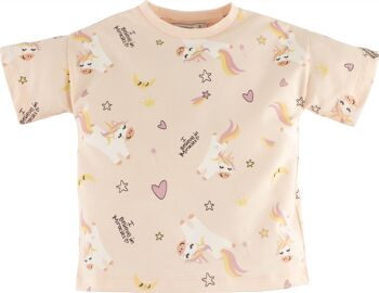 Pyjama bébé fille - Licorne, en rose 2