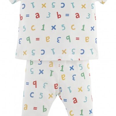 Pigiama per neonato -Math, in blu