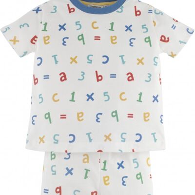 Baby Junge Schlafanzug -Math, in Blau