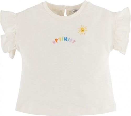 Baby Mädchen T-Shirt -Optimist, in Creme