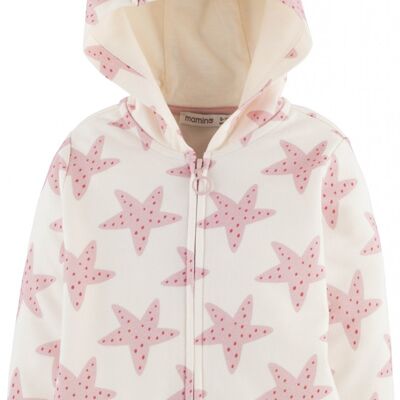 Baby girls hooded jacket, in cream