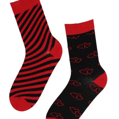 PARADISE socks with stripes and hearts