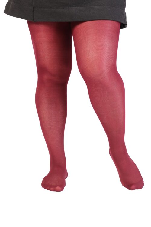OPAQUE plus size burgundy tights for women