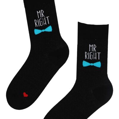 "Mr RIGHT" antibacterial sock with silver thread for men