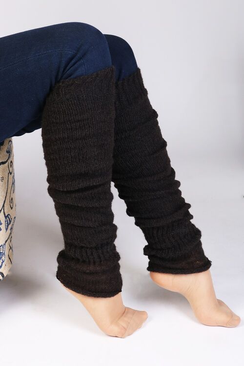 PREMIA dark brown leg warmers