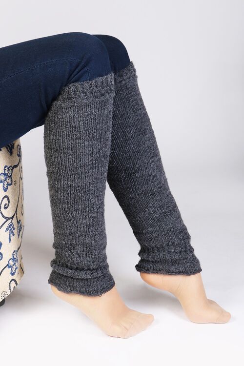 PREMIA grey leg warmers